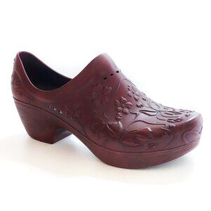 DANSKO Pixie Burgundy Molded Floral Clog